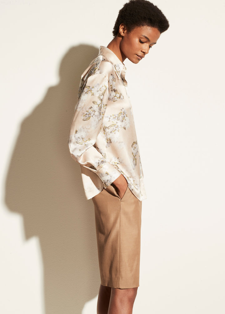 Vince - Hazy Blossom Collared Blouse in Shell