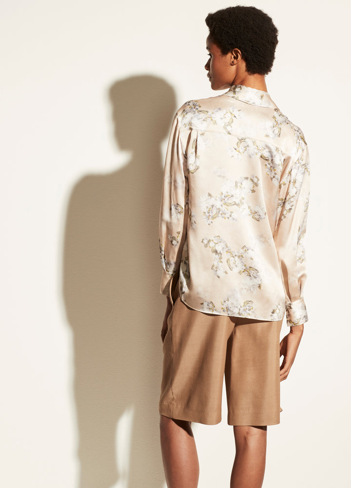 Vince - Hazy Blossom Collared Blouse in Shell