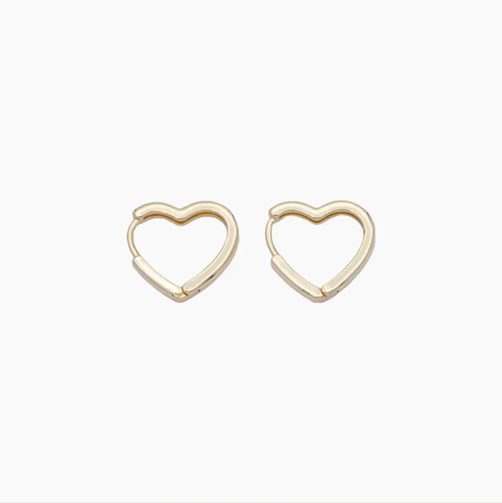 Alexa Leigh - Heart Hoops in Gold