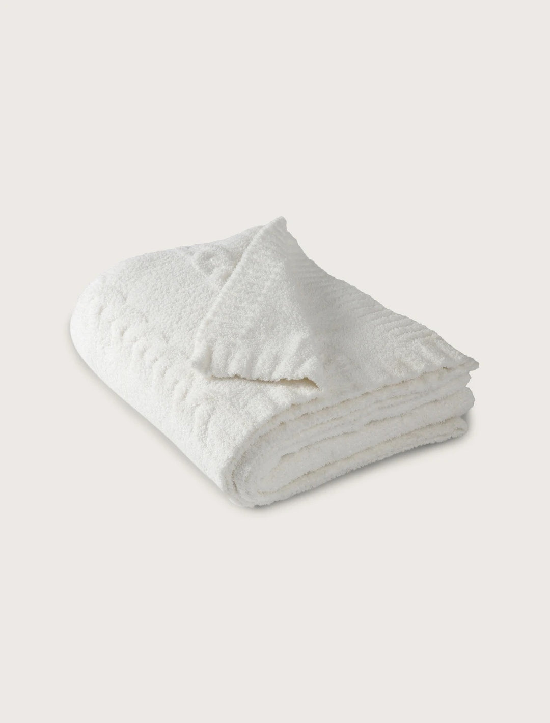 Barefoot Dreams - Cozychic Heathered Cable Blanket in Pearl
