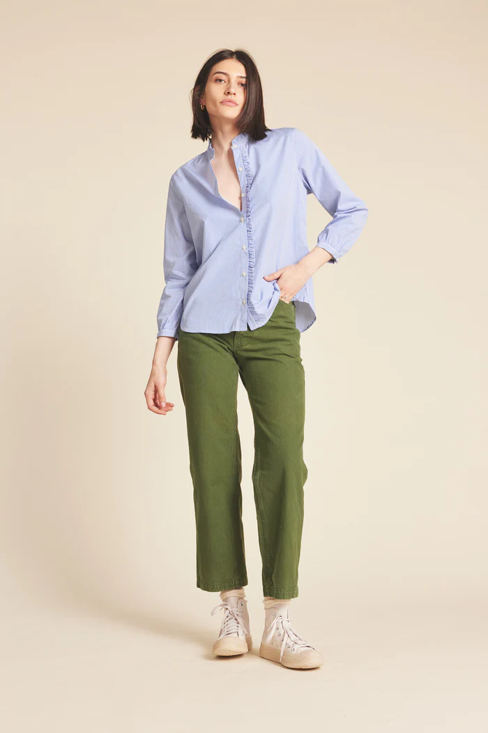 Trovata - Helena Shirt in Blue/White stripe