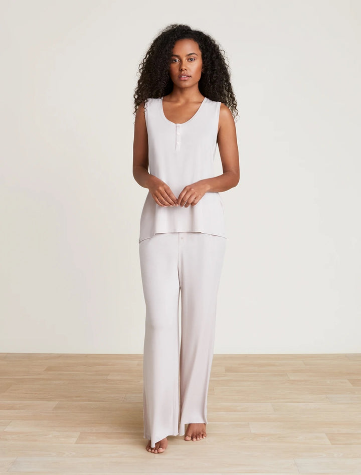 Barefoot Dreams - LMJ Women's Henley PJ Set in Silver Ice