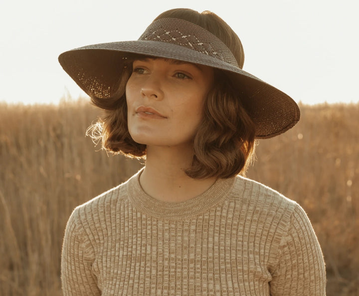 Freya - Hibiscus Visor in Wine Hats
