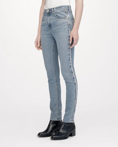 Rag & Bone - High Rise Skinny in Liho With Tape
