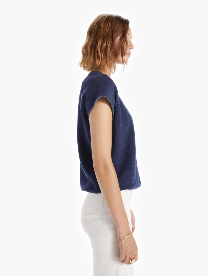 Mother - The S/S Cut Off Hugger Sweatshirt Tee in Hold Your Horses