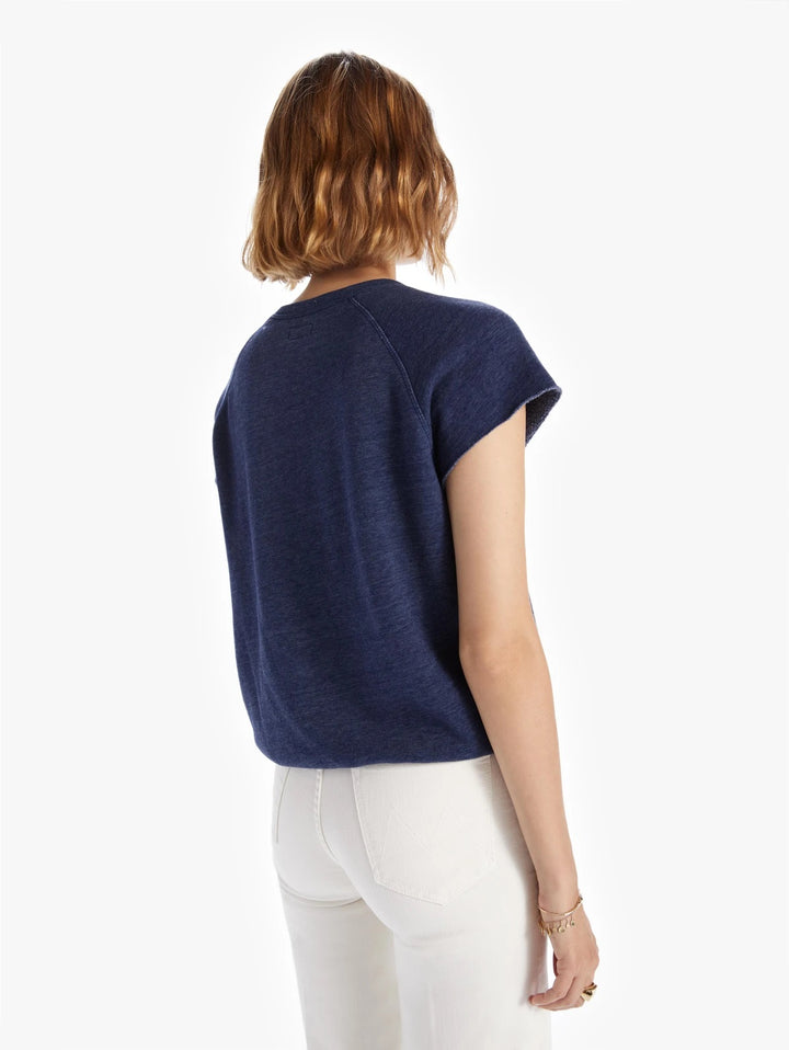 Mother - The S/S Cut Off Hugger Sweatshirt Tee in Hold Your Horses
