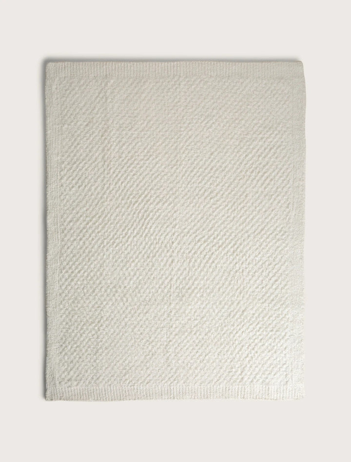 Barefoot Dreams - CozyChic Honeycomb Blanket 45 in Pearl