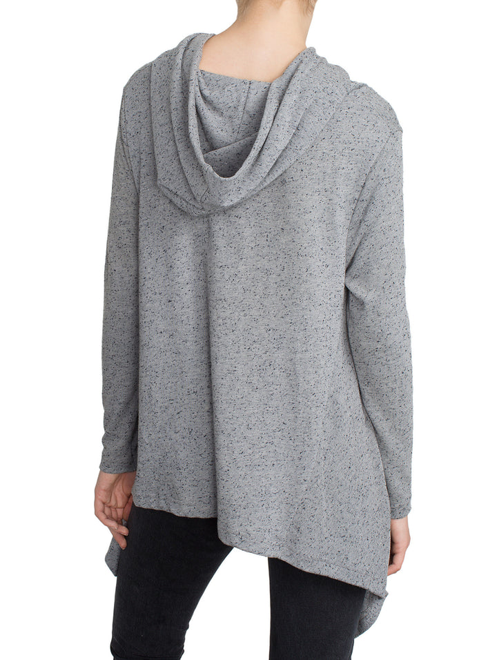 White + Warren Hoodie Poncho Grey at Blond Genius - 2