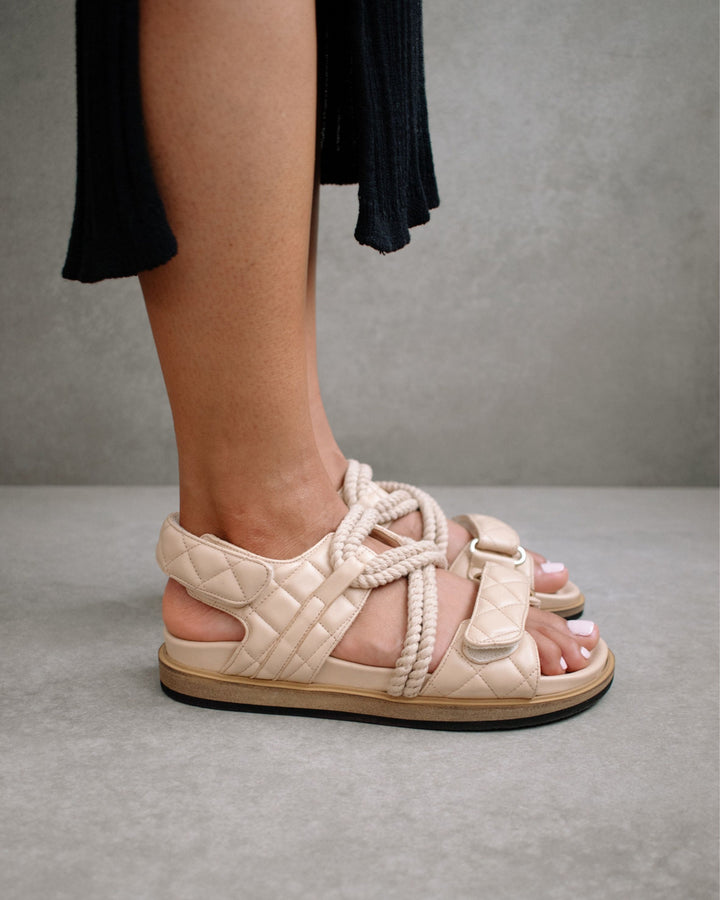 Alohas - Hook Loop Braided in Stone Beige