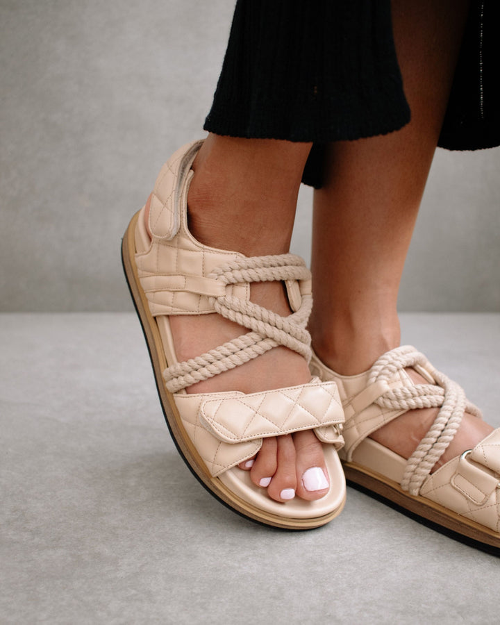 Alohas - Hook Loop Braided in Stone Beige