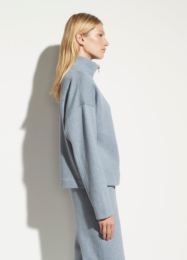 Vince - Half Zip Pullover in Heather Piero Blue