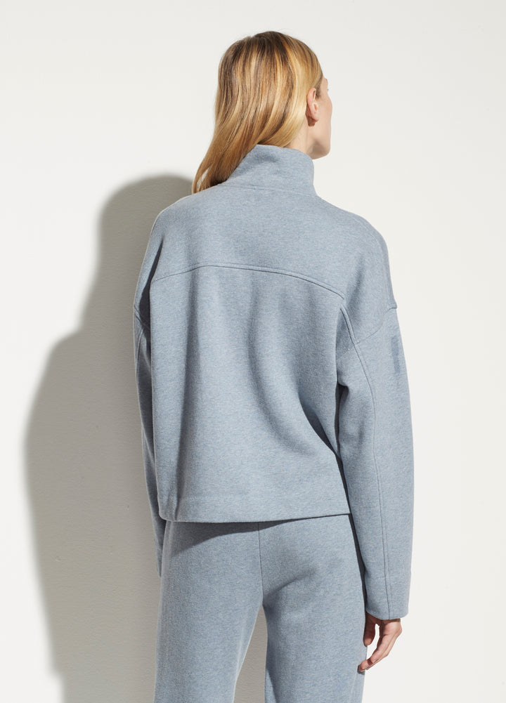 Vince - Half Zip Pullover in Heather Piero Blue