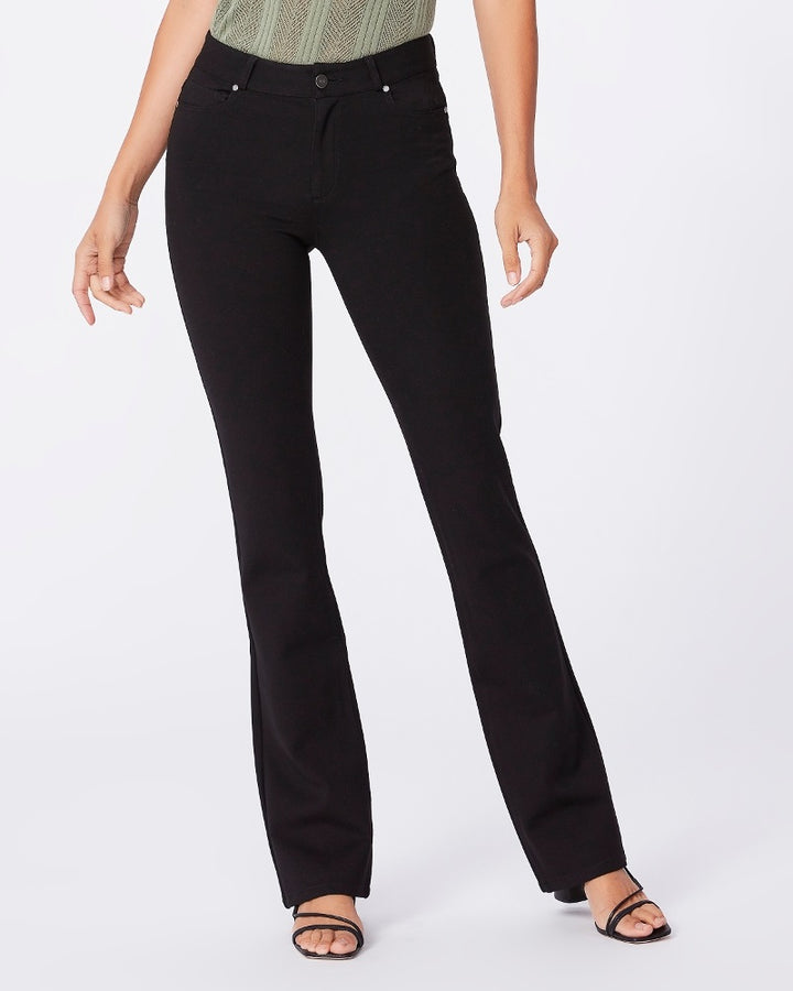 Paige Premium Denim - Ponte High Rise Manhattan Boot Pant in Black