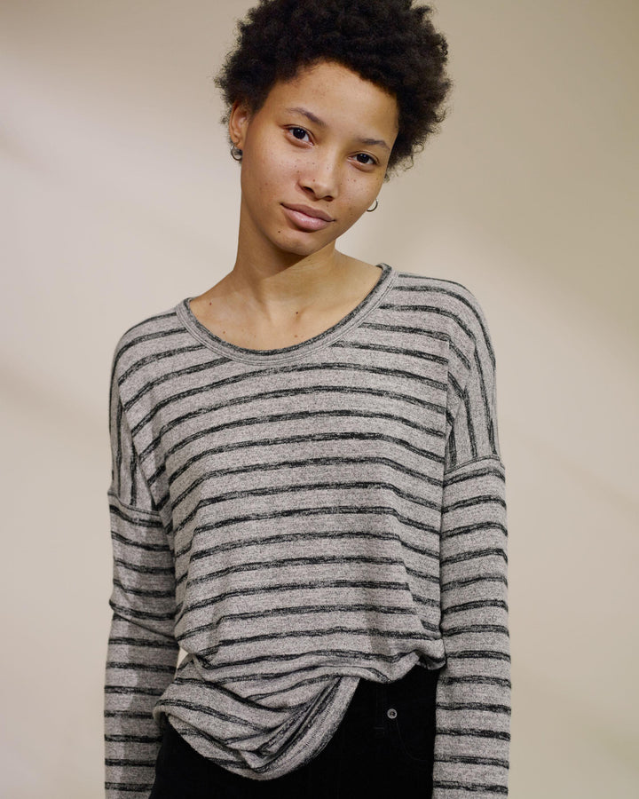 Rag & Bone - Hudson Long-Sleeve Heather Grey/Black