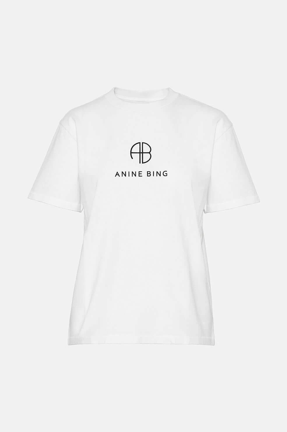 Anine Bing - Hudson Monogram Tee in White