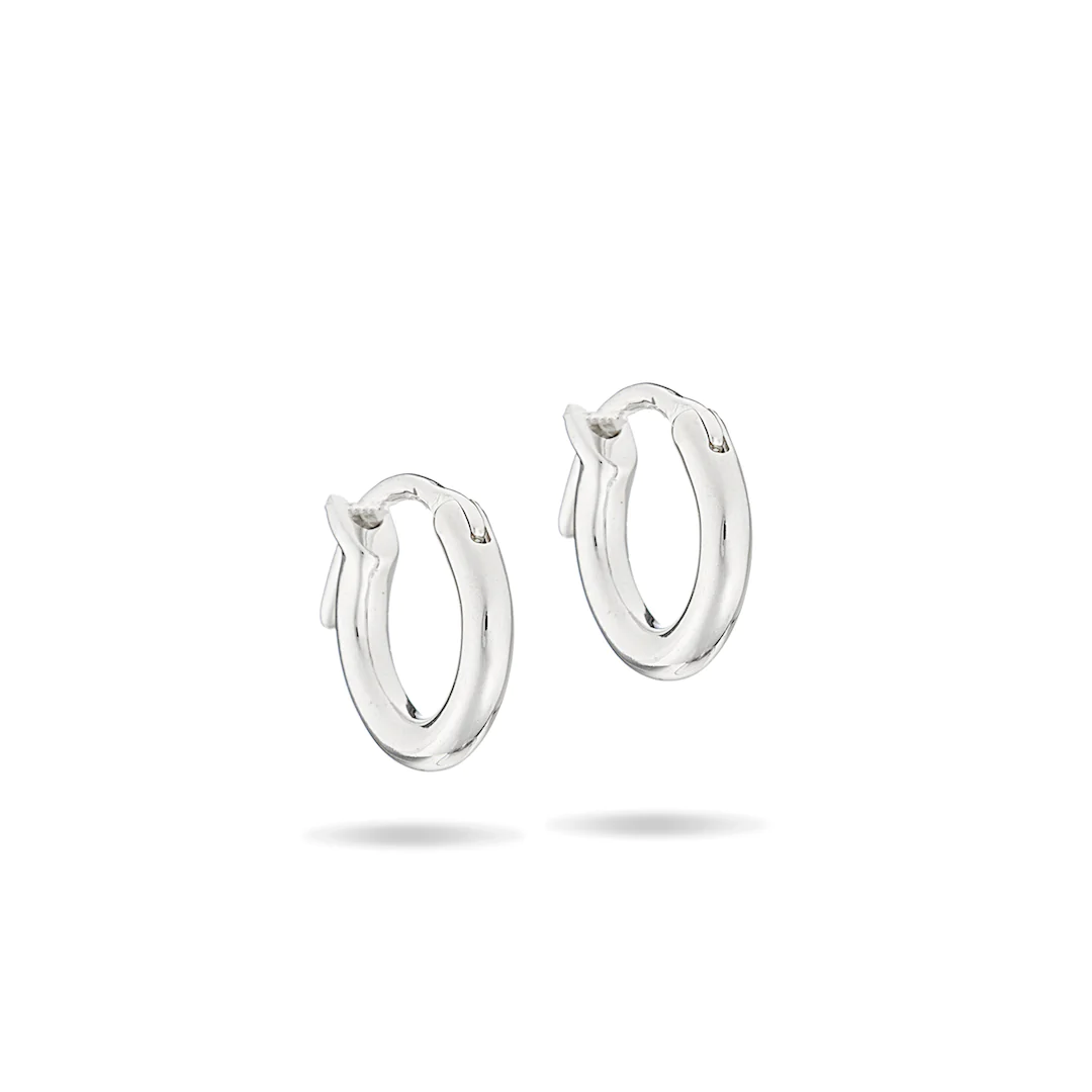 Adina - Huggie Hoops in Sterling Silver