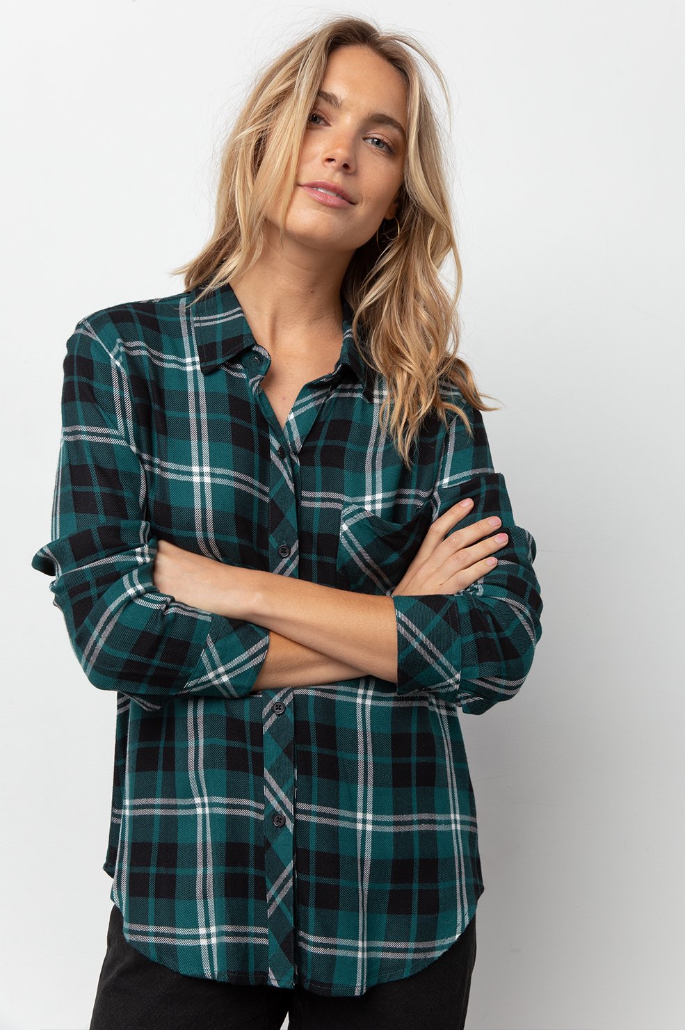 Rails - Hunter Shirt in Pine Black