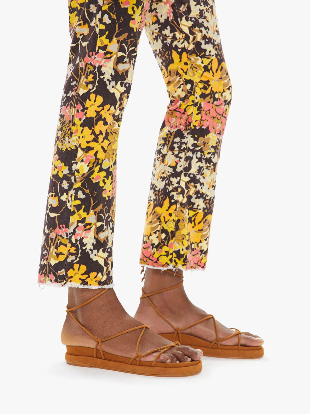 Mother Denim - The Hustler Ankle Fray in Autumn Floral