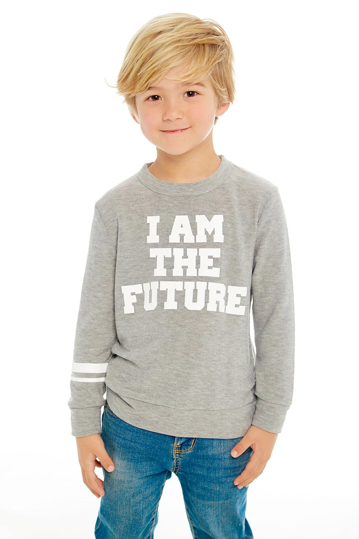 CHASER KIDS - Boys Crew Neck Pullover Sweater "I Am the Future"