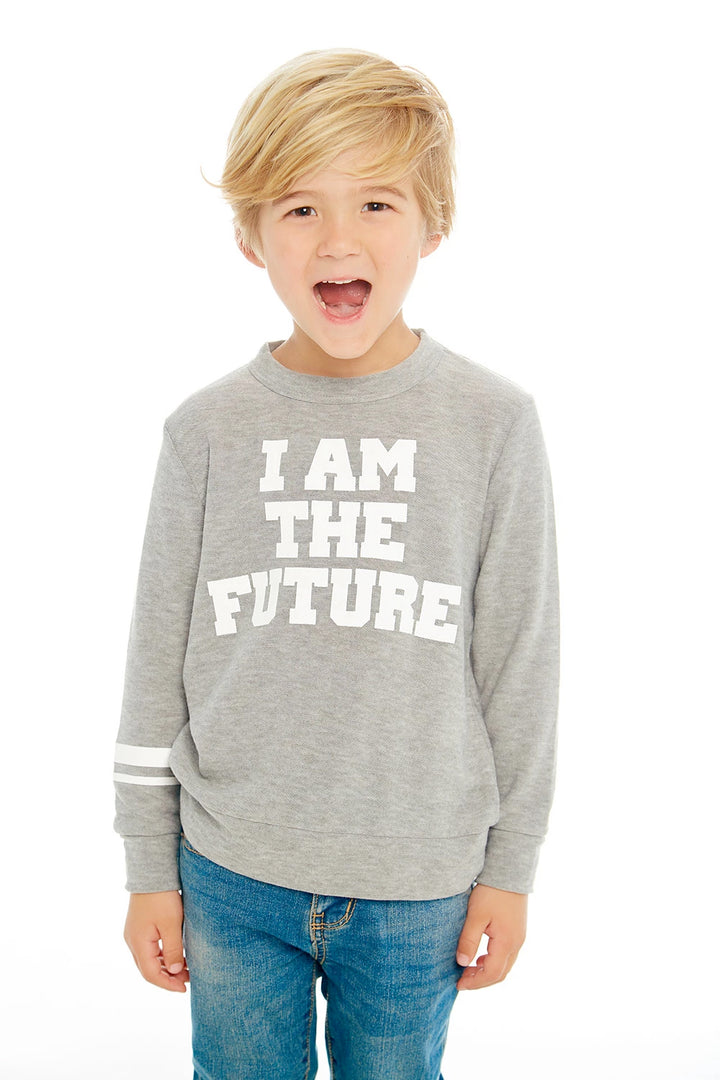 CHASER KIDS - Boys Crew Neck Pullover Sweater "I Am the Future"