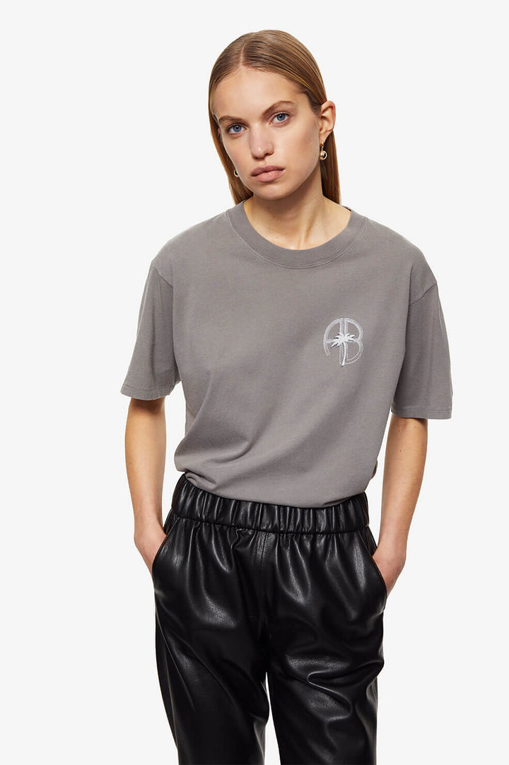 Anine Bing - Ida Tee Palm in Washed Grey