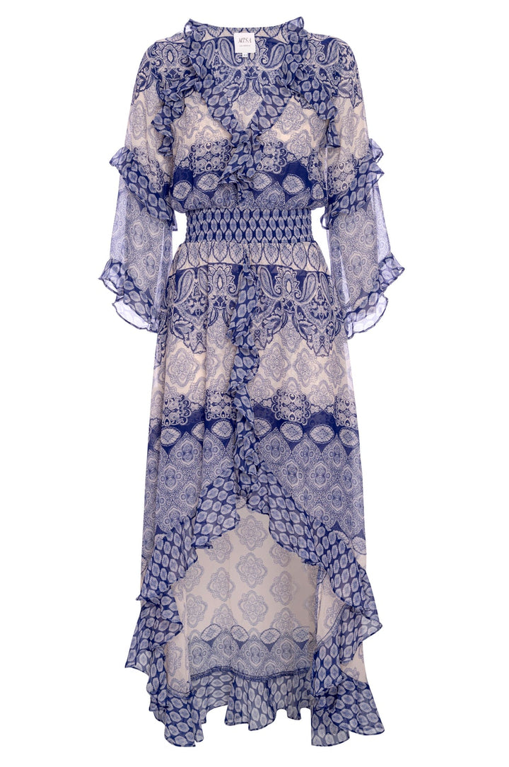 Misa - Imaan Dress in Majorelle Mixed Tile