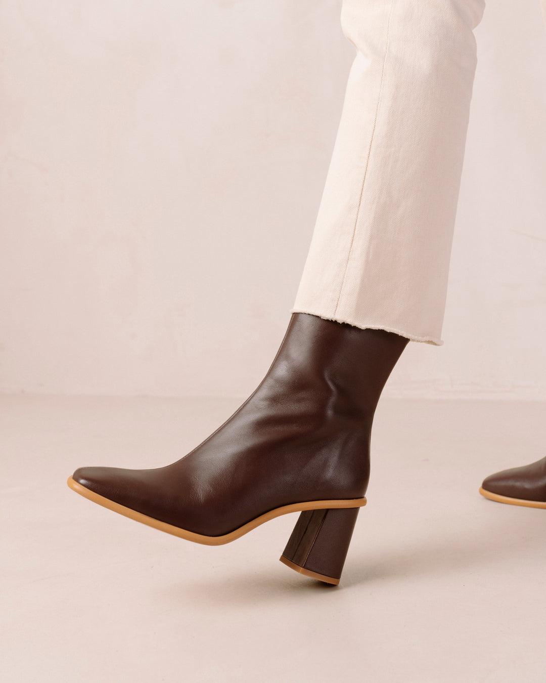 Alohas - West Cape Brown Leather Ankle Boots in Coffee Brown