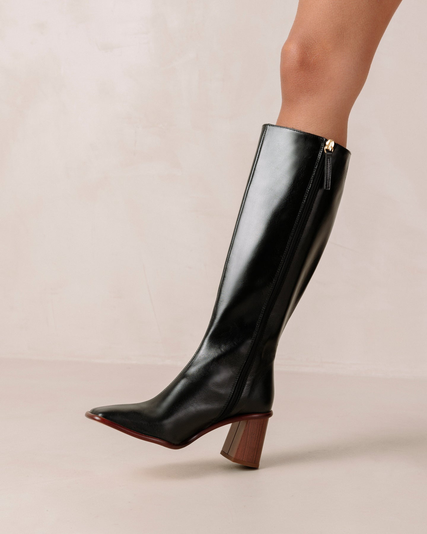 Alohas - East Black Leather Knee-High Boots – Blond Genius