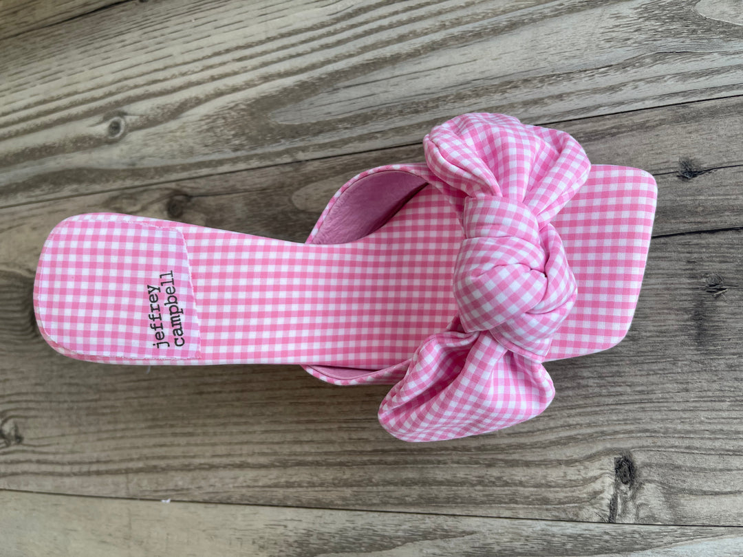 Jeffrey Campbell - Mr. Big Bow in Pink Gingham