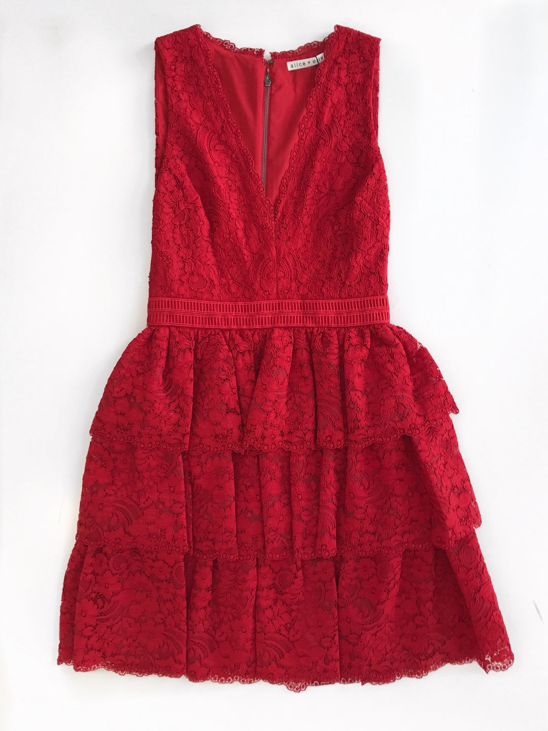 open lace back dress Alice + Olivia