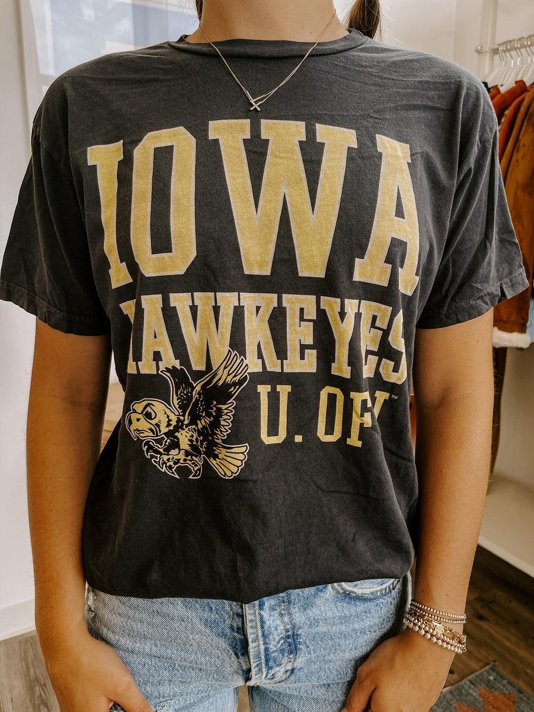 Retro Sport - University of Iowa Tee in Black
