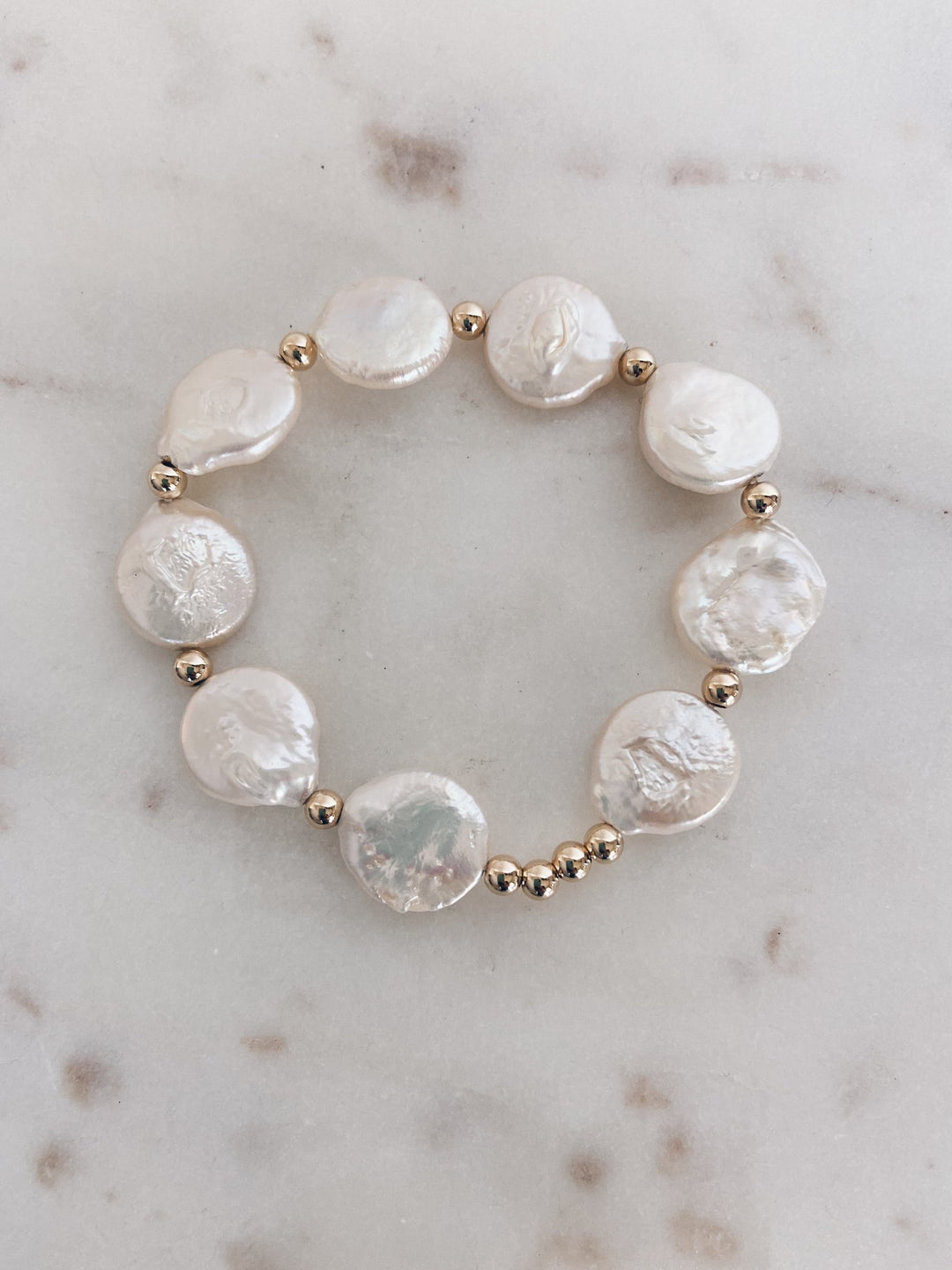 Mac and Ry - Freshwater Coin Pearl Bracelet