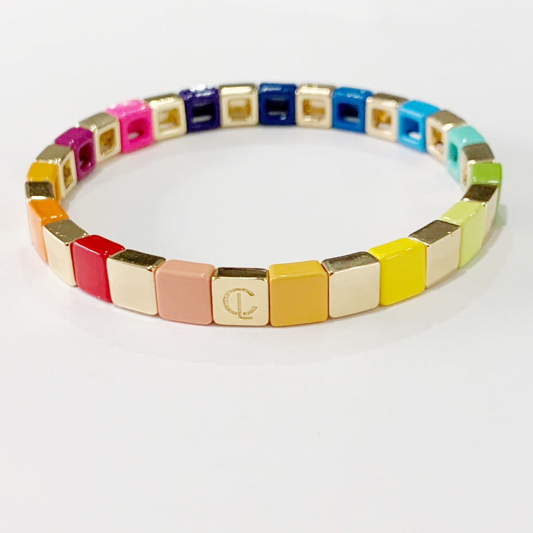 Caryn Lawn - Tiny Tile in Gold Rainbow
