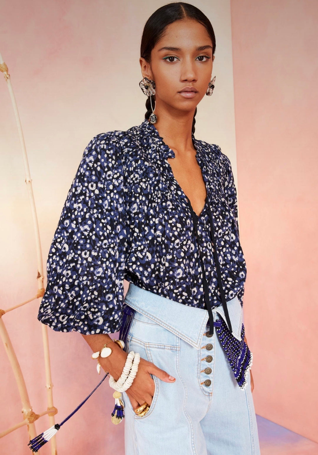 Ulla Johnson - Jamila Blouse in Indigo Default