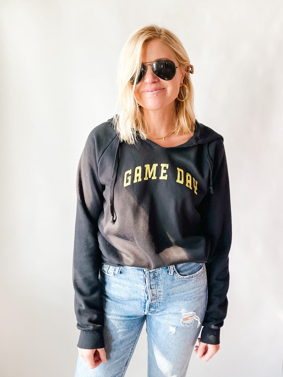 Boat House Apparel - Game Day Hoodie in Black/Yellow