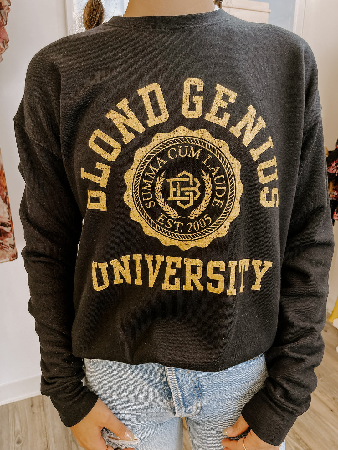 Blond Genius - Blond Genius University in Black with Yellow