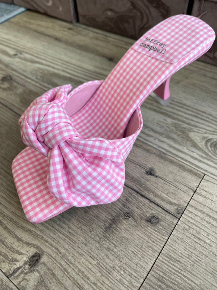 Jeffrey Campbell - Mr. Big Bow in Pink Gingham