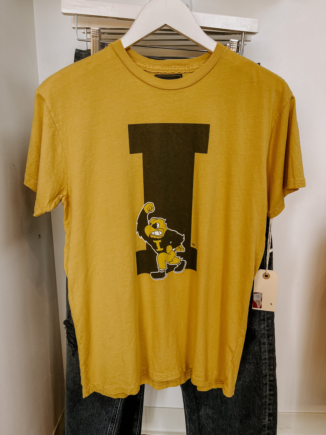 Retro Sport - University of Iowa 'I' Tee in Gold