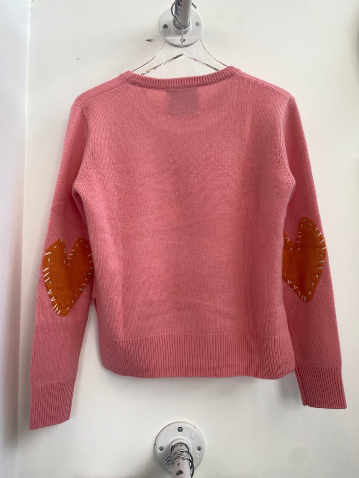 Kerri Rosenthal - Patchwork Pullover Sweater in Rhubarb