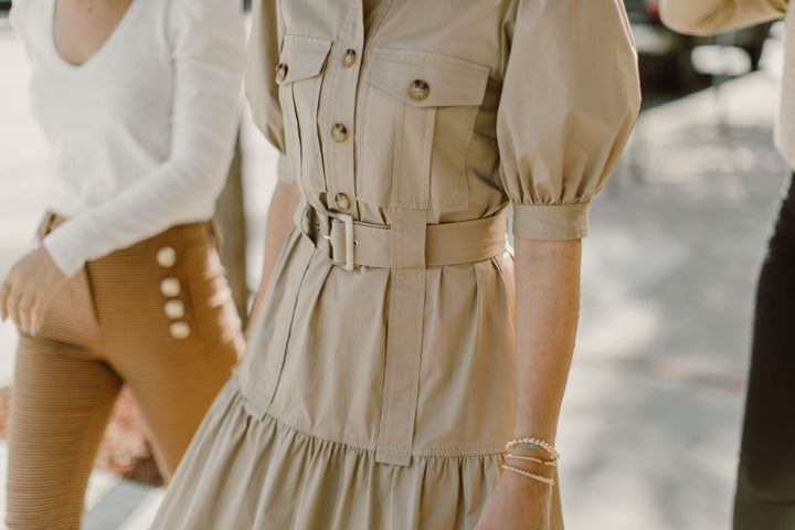 Derek Lam 10 Crosby - Buffy Utility Maxi Dress in Khaki