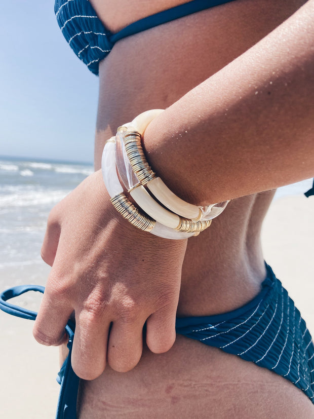 Mac and Ry - South Beach Bracelet in White Marble