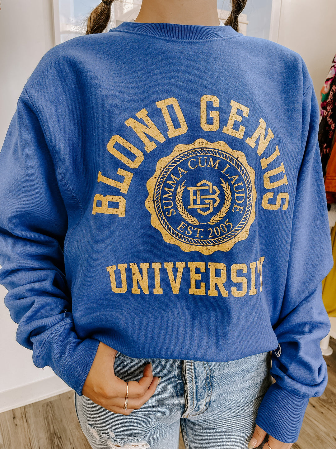 Blond Genius - Blond Genius University in Royal Blue with Yellow
