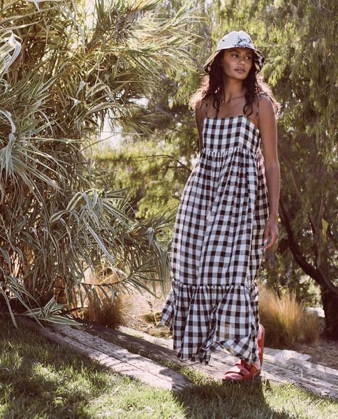 The Great - The Dainty Dress in Black & Cream Gingham