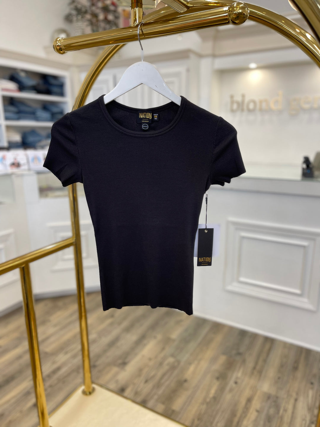 NATION LTD - Billy Scoop Tee in Jet Black T-Shirts