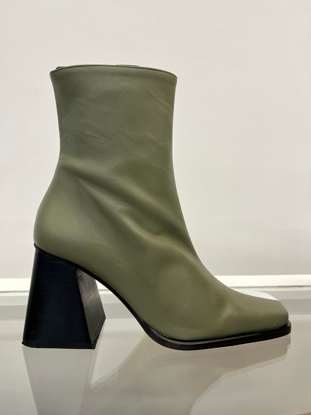 olive colored boots