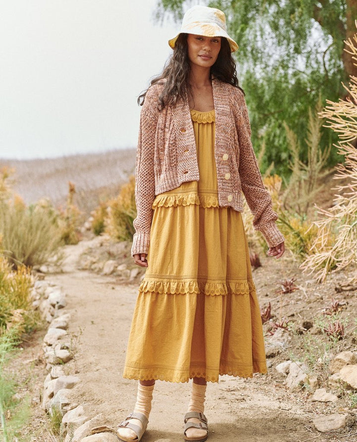The Great - The Cable Montana Cardigan in Prairie Marl