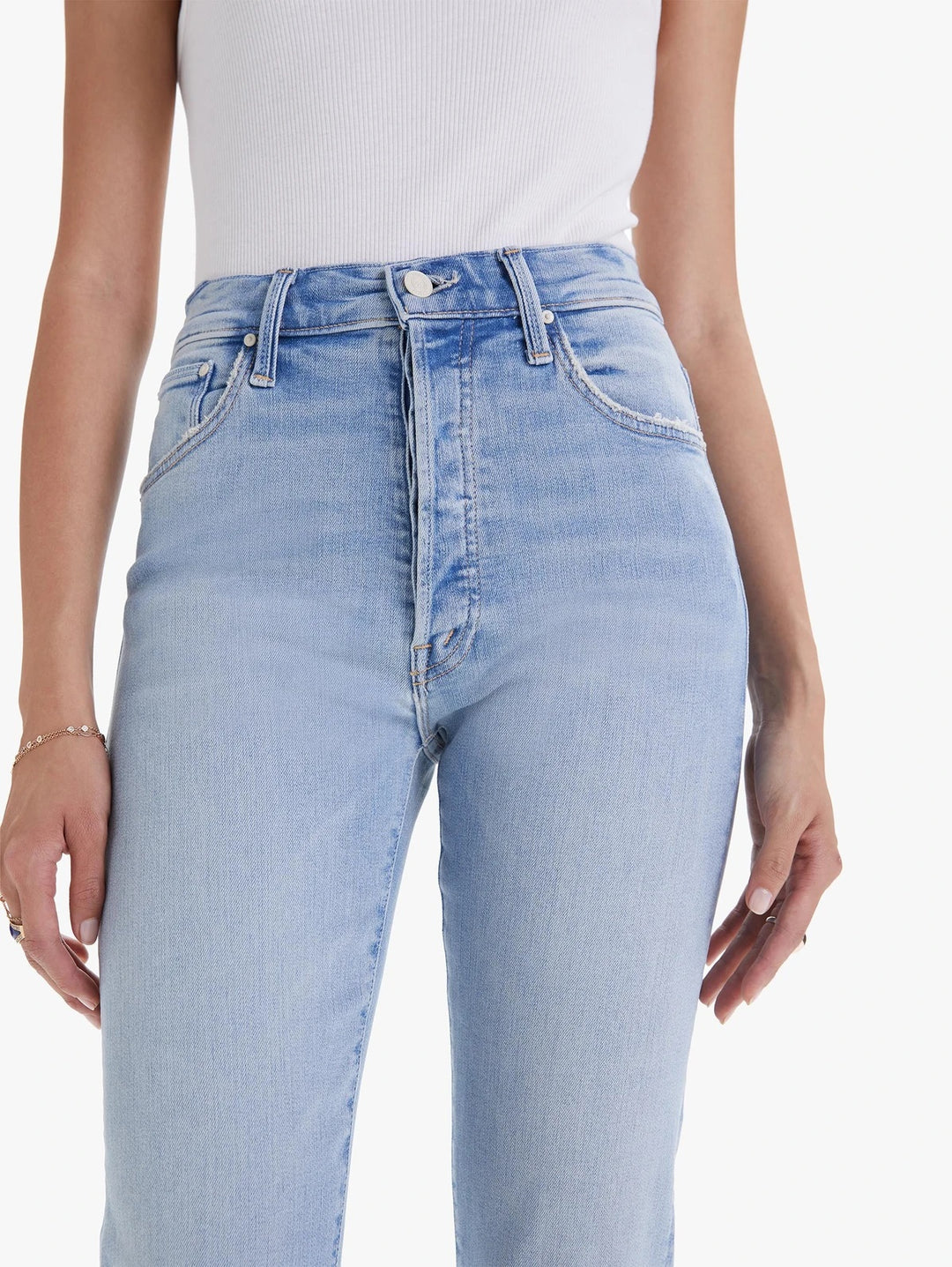 Mother Denim - High Waisted Hiker Hover Jean in Innerspace