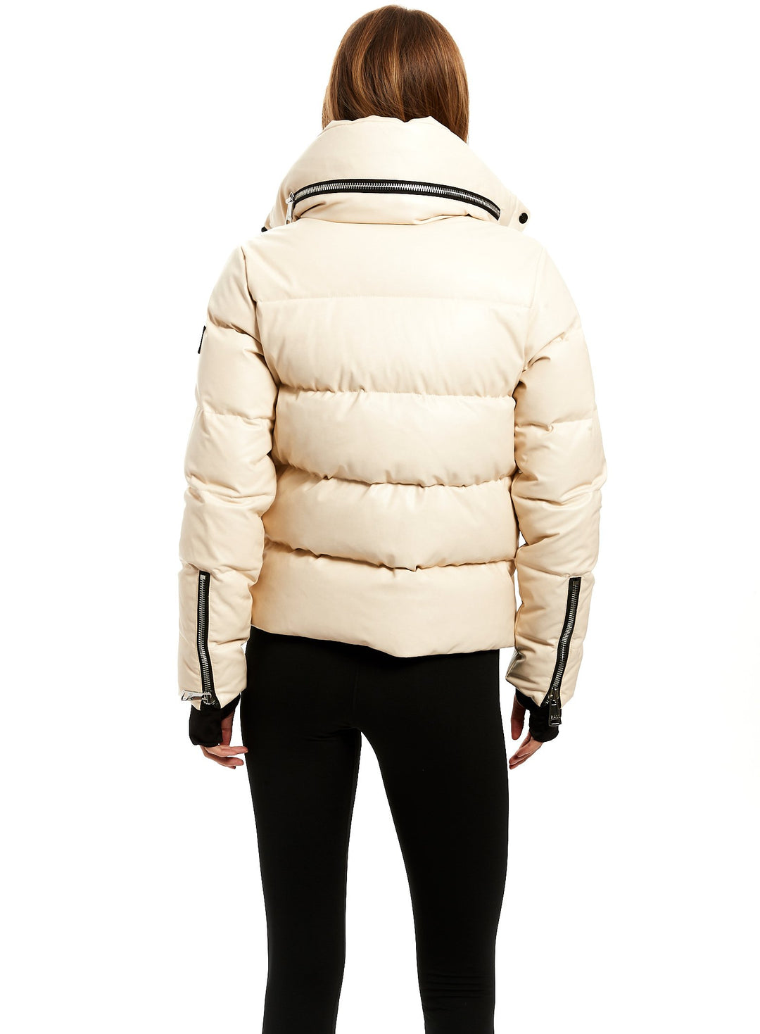 SAM - Isabel Vegan Leather Jacket in Cream Jacket