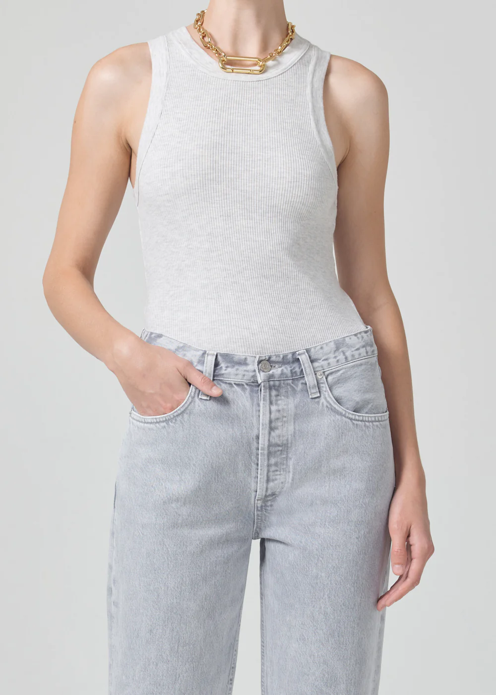 Citizens of Humanity - Isabel Rib Tank in Heather Grey