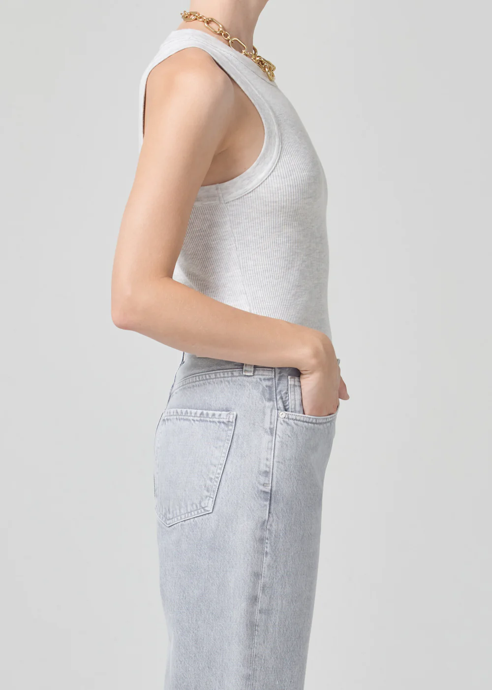 Citizens of Humanity - Isabel Rib Tank in Heather Grey